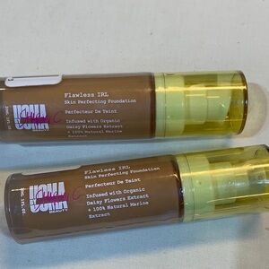 Uoma Beauty Flawless IRL Skin Perfecting Foundation (set of 2) Bronze Venus P64